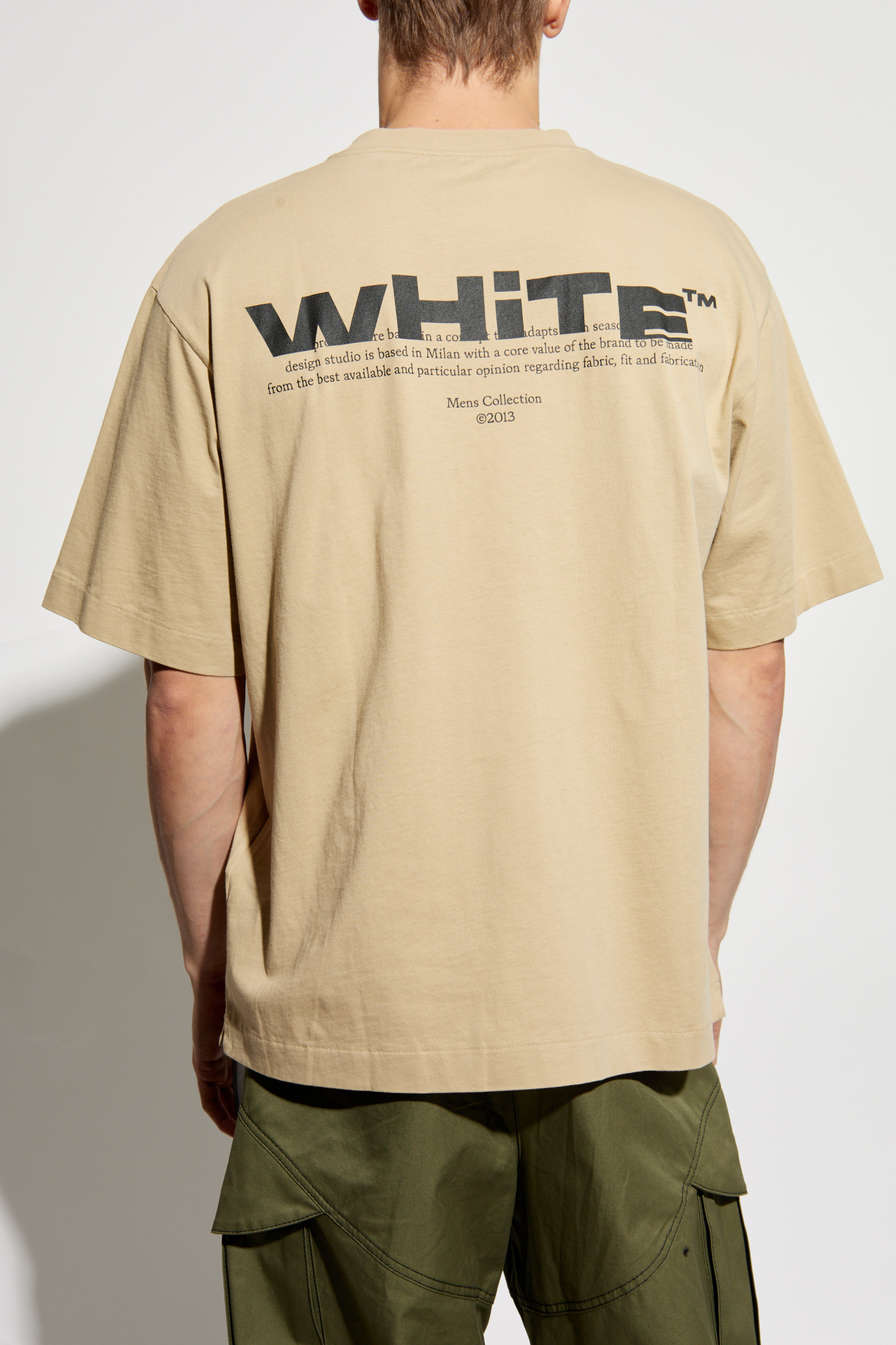 Off-White T-shirt with logo - White - Men | OMAA027C99JER0170110
